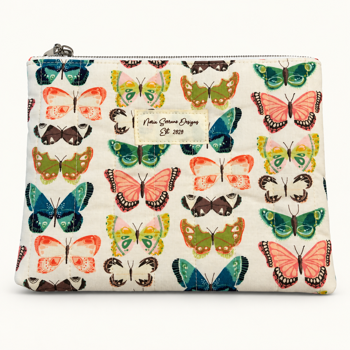 Butterfly Whispers - Quilted Zipper Pouch medium