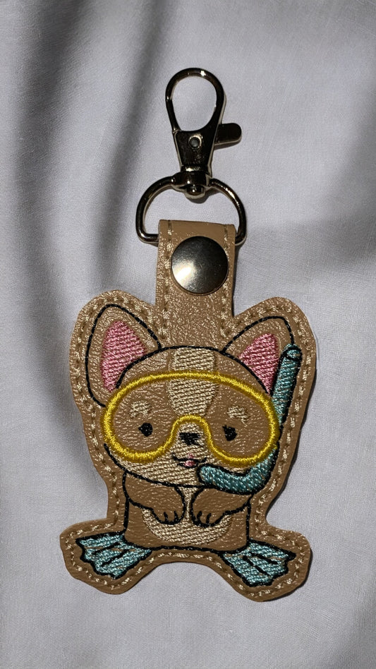 Scuba Corgi Bag Charm