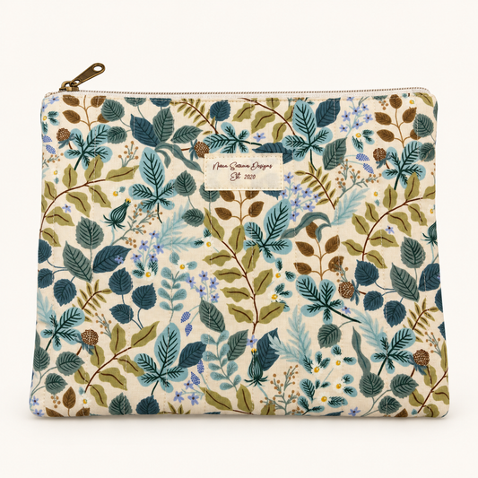 Woodland Whispers - Quilted Zipper Pouch large